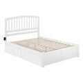 White Queen Storage Platform Bed Z8495