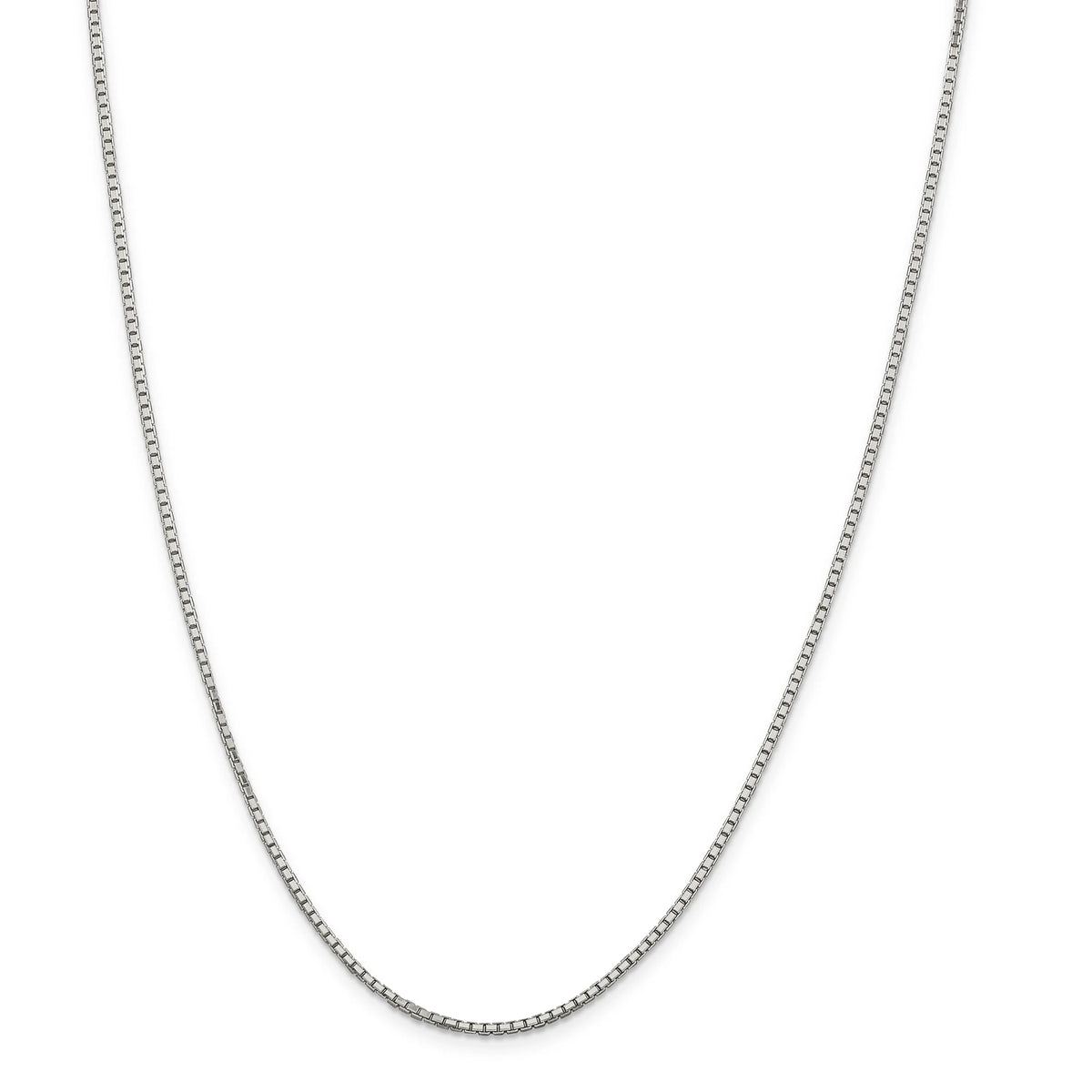 Sterling Silver 1.7mm Diamond-cut Box Chain D484