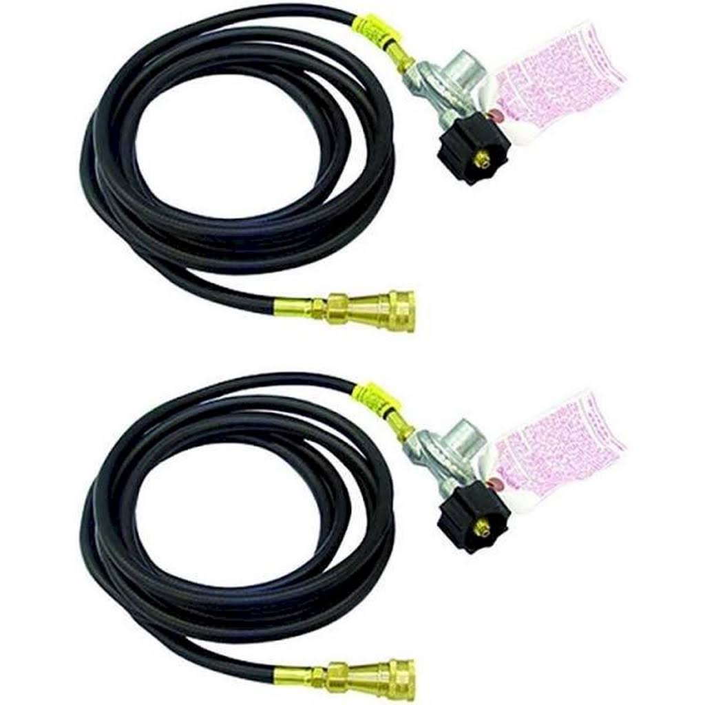 12ft Propane Heater Adapter Hose with Regulator 2 Pack P8189