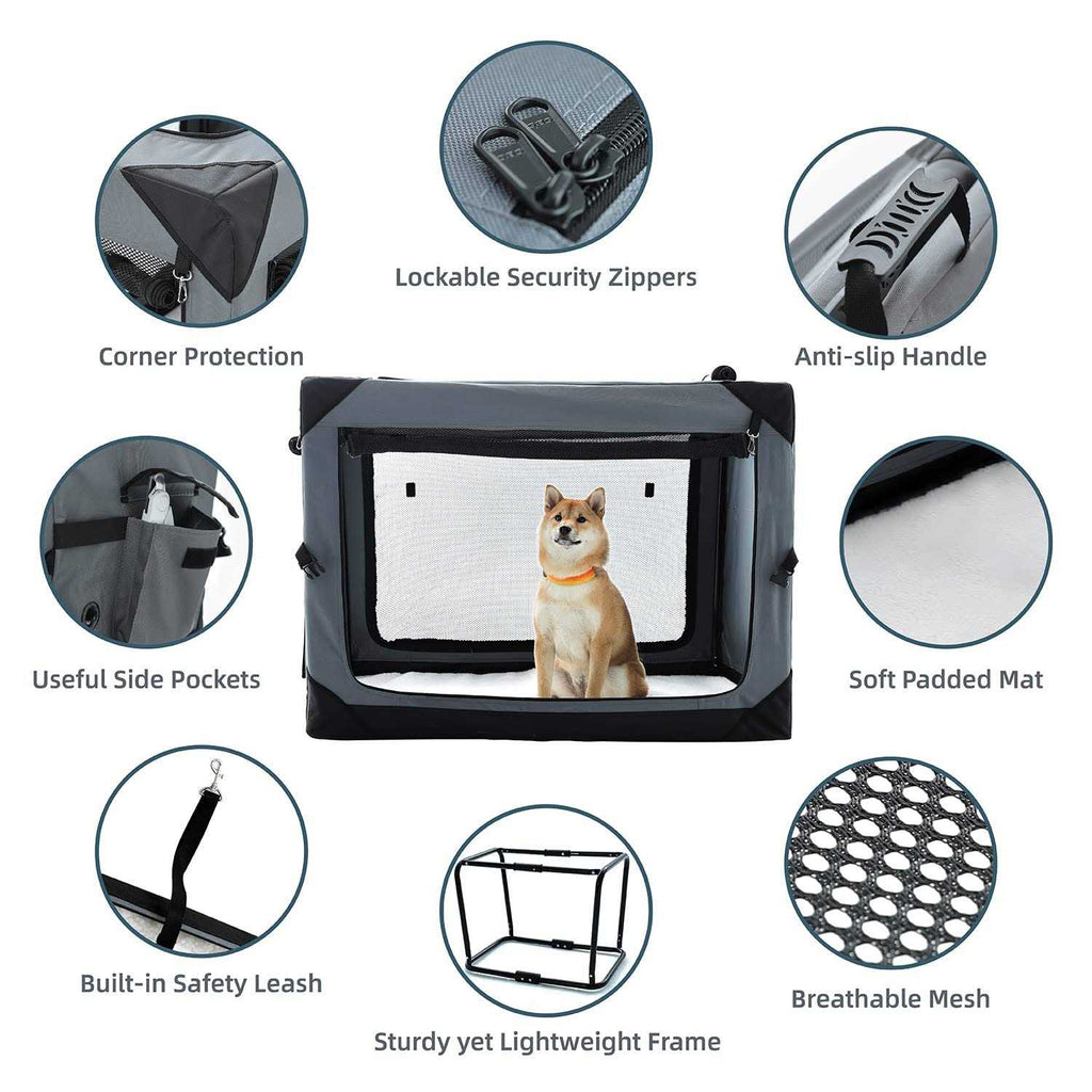 Collapsible 4-Door Soft Dog Crate Q65931