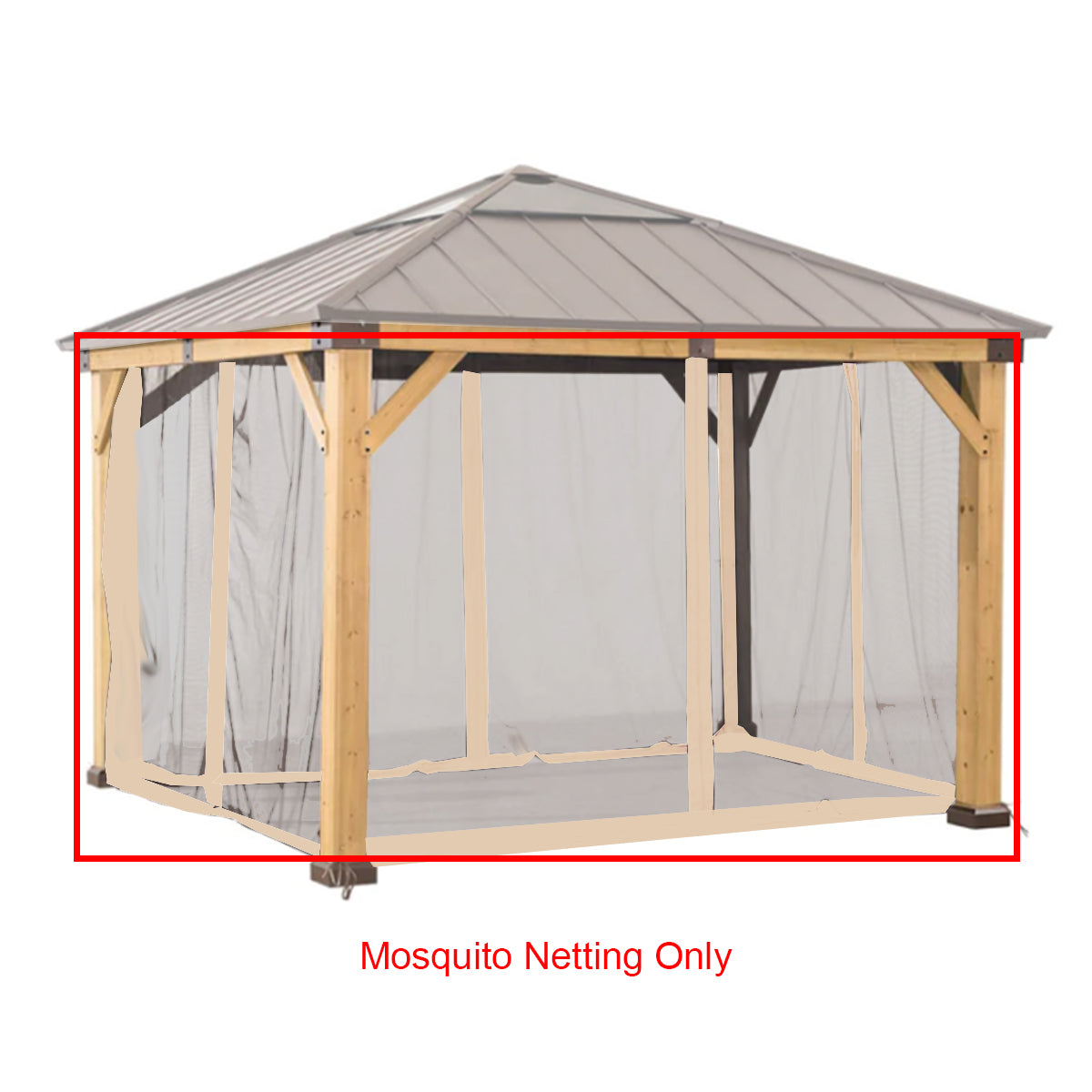 Replacement Mosquito Netting Set for Hard Top Gazebo I578