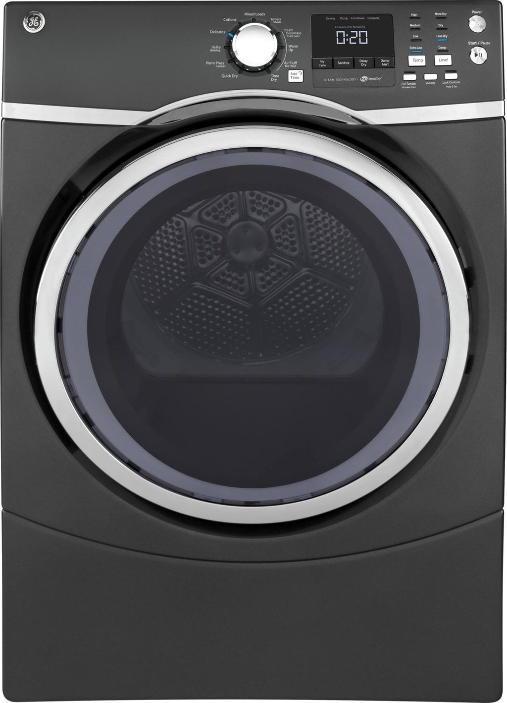 Gray Electric Dryer with Steam D5005