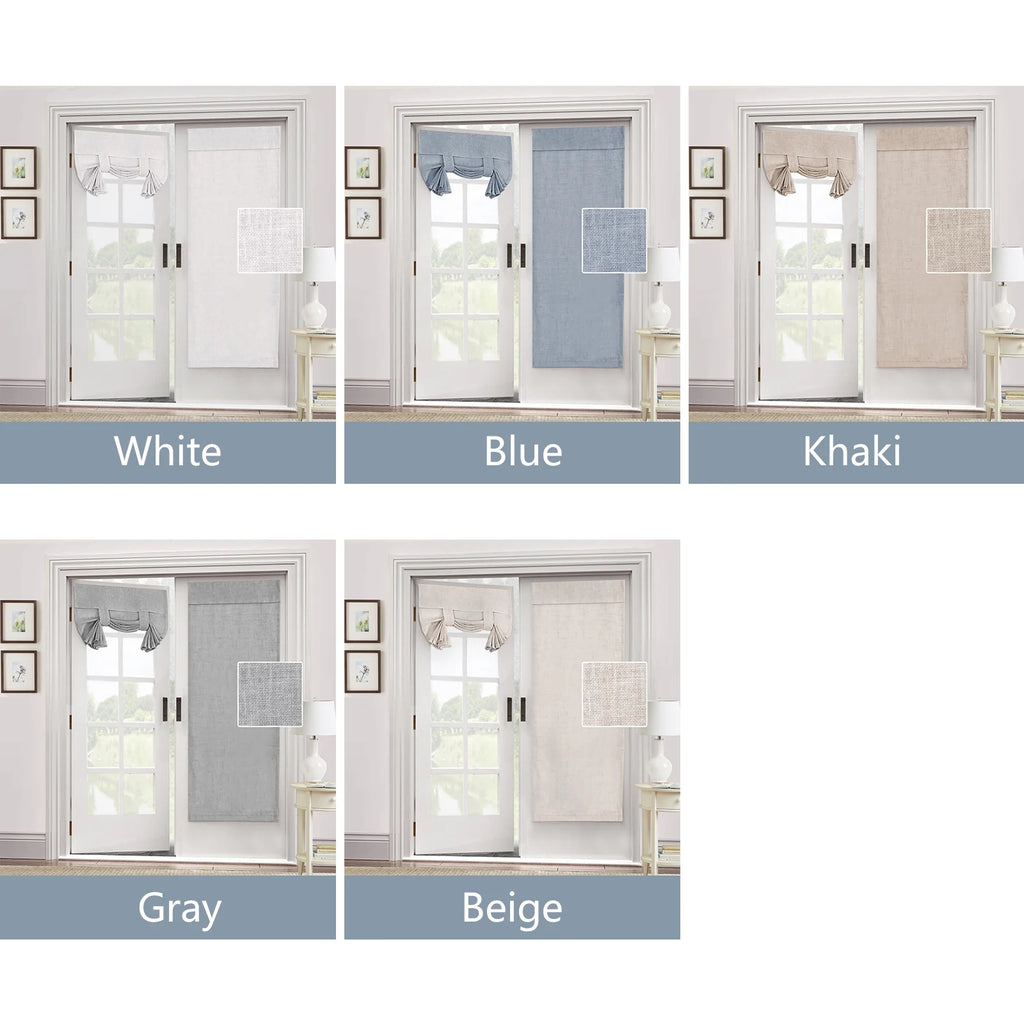 Linen Tie Curtains, Thermal Blackout Panels Y668