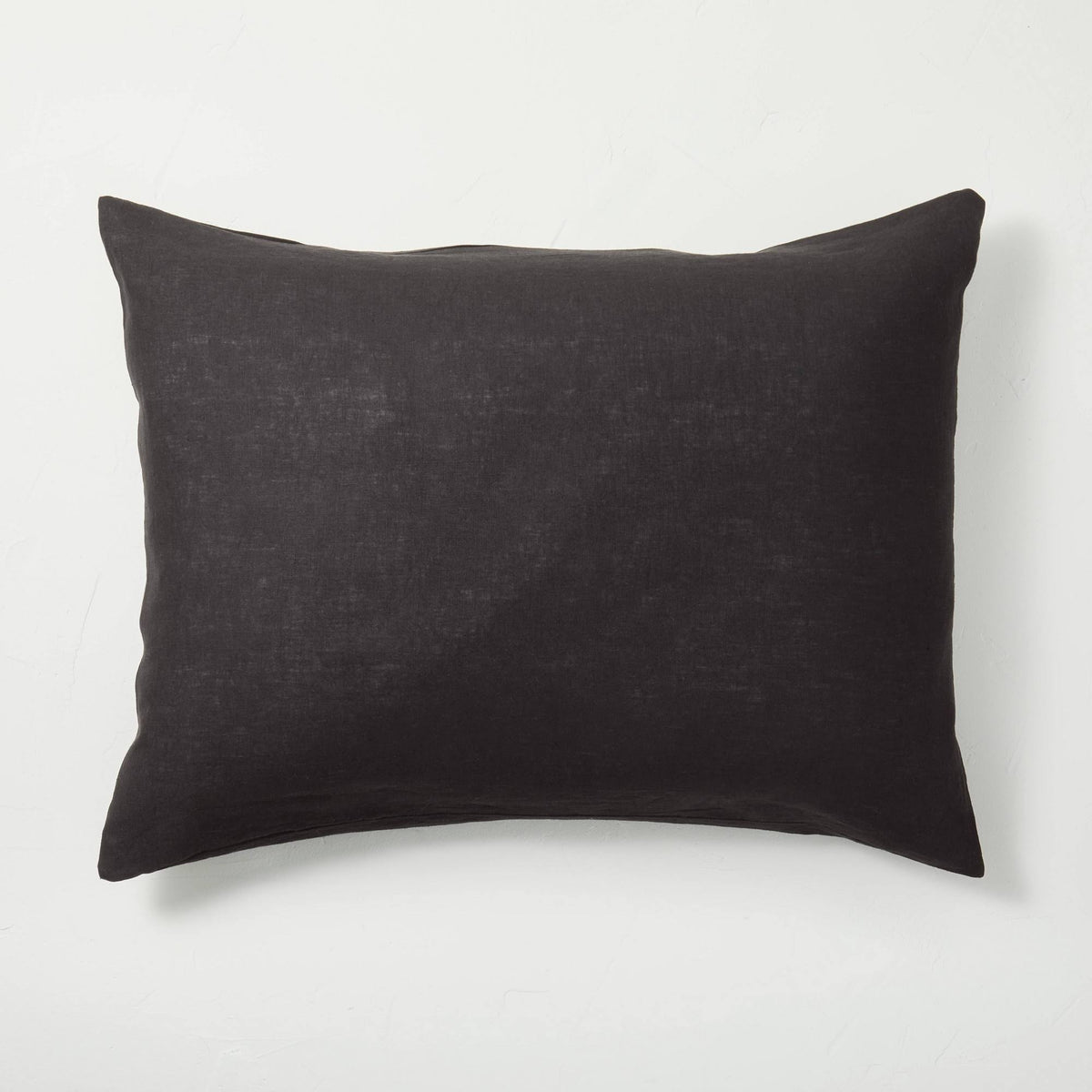 Washed Black Linen Duvet & Sham Set B32357