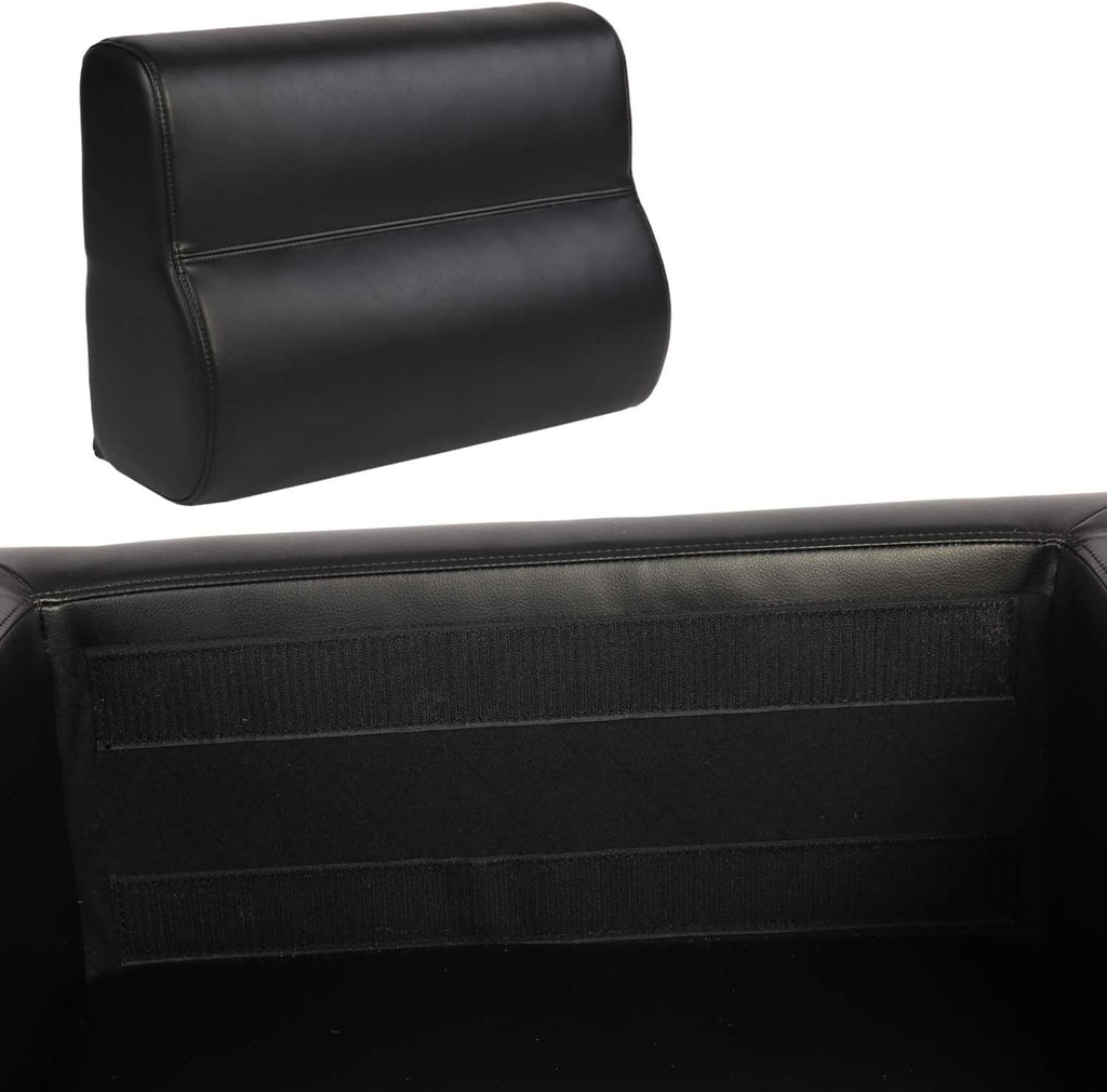 Black Leather Club Chair with Cushion A5114