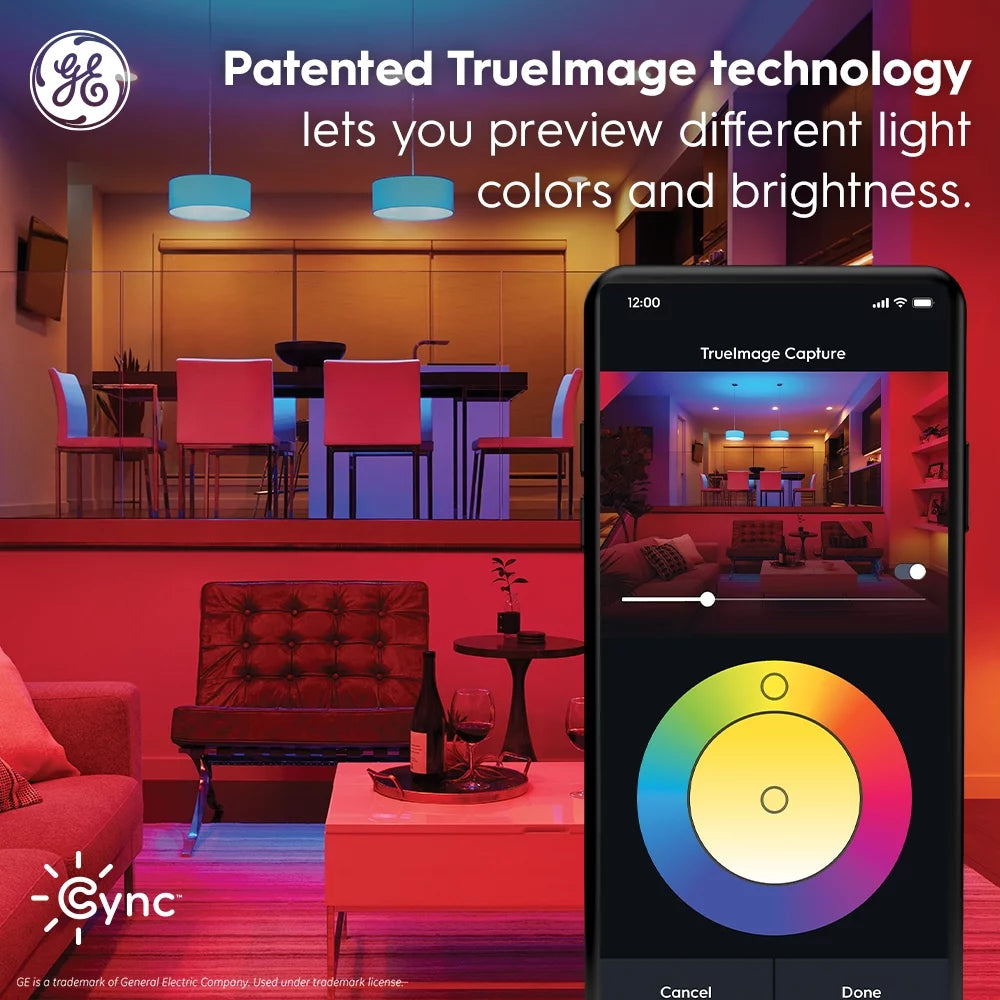 Smart Outdoor Floodlight, Full Color, Bluetooth and Wi-Fi Enabled, Dimmable (2 Pack) L67891