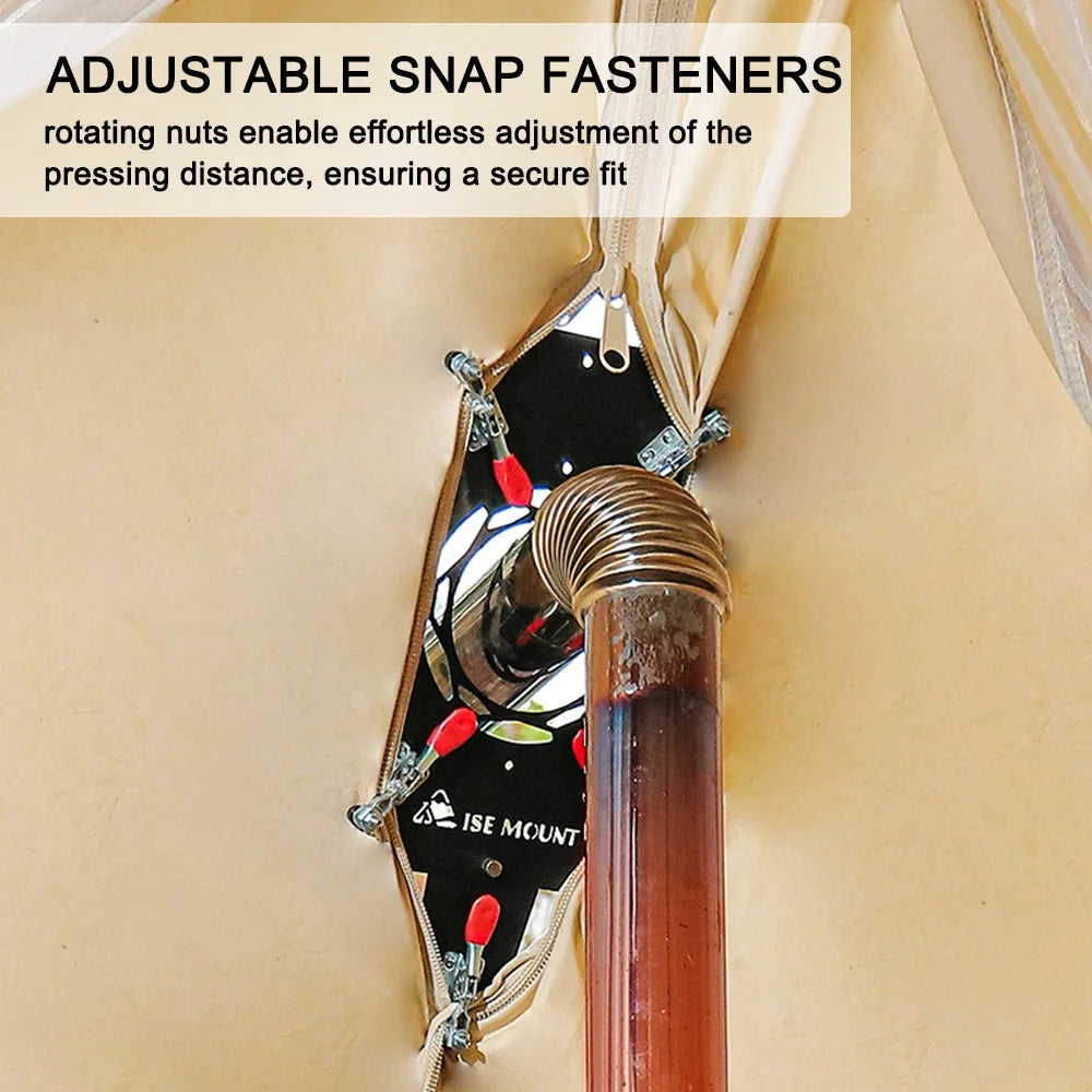 Tent Chimney Anti Scald Plate Clip on Stove Jack Camping Tent Protector (90mm Diameter) S714
