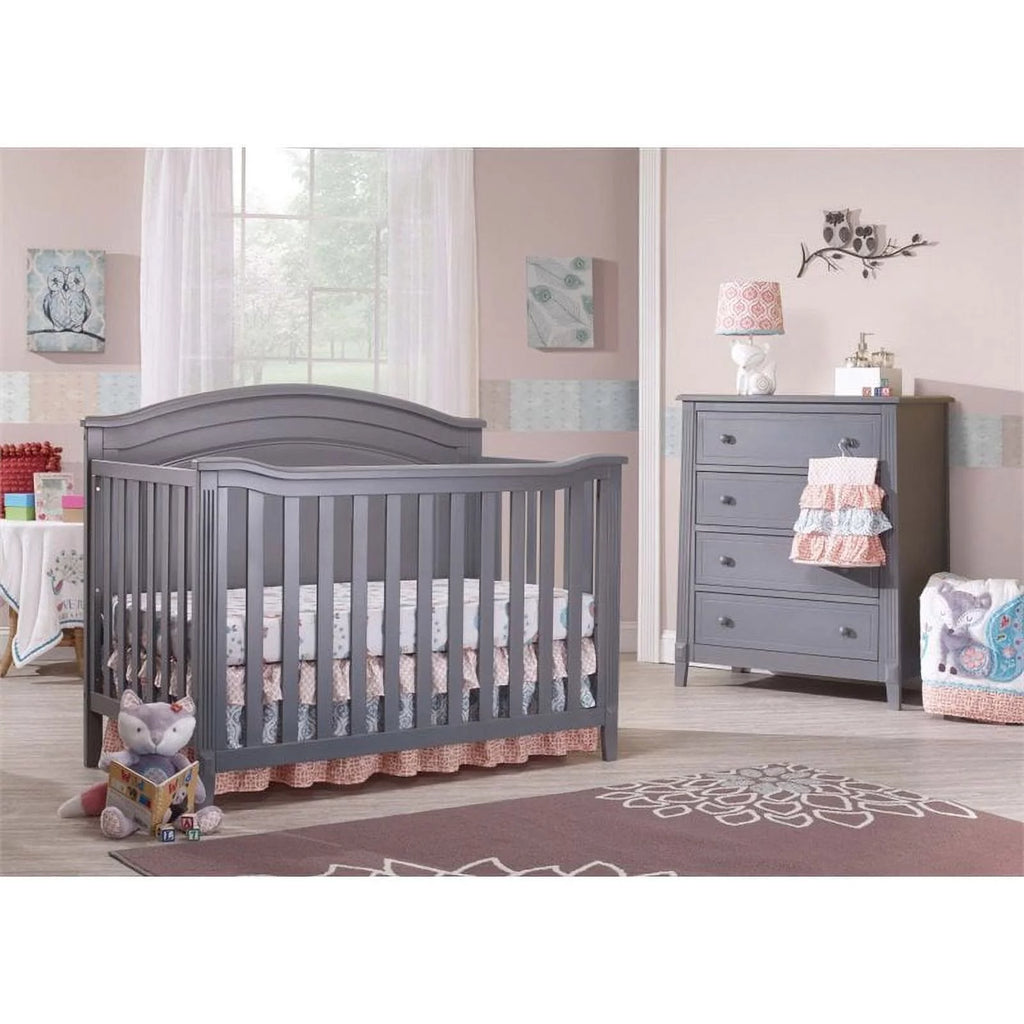 Gray Round Top Panel Crib F832307