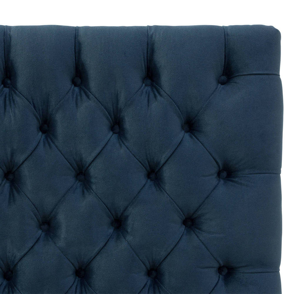 Tufted Headboard in Mystere Eclipse Blue W4254