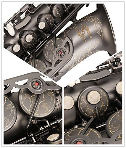 Black Lacquer E Flat Alto Saxophone with Case F654