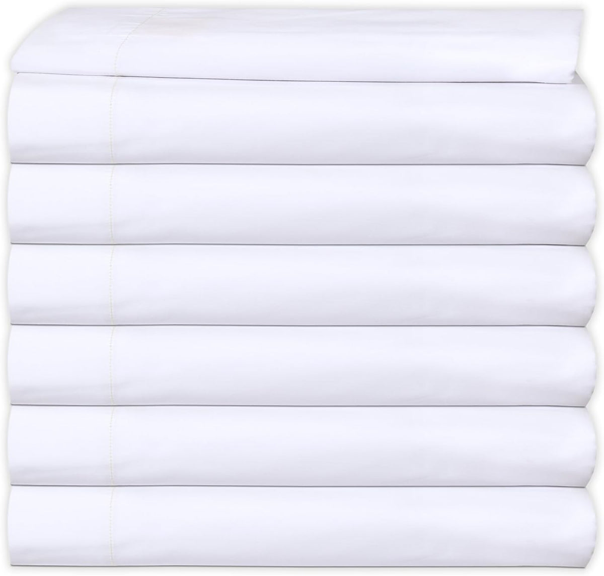 Pack of 6 Twin White Fitted Sheets Polycotton T200 H9953