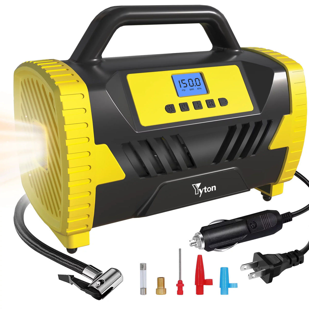 150Psi Portable Tire Inflator with Digital Pressure Gauge K3843