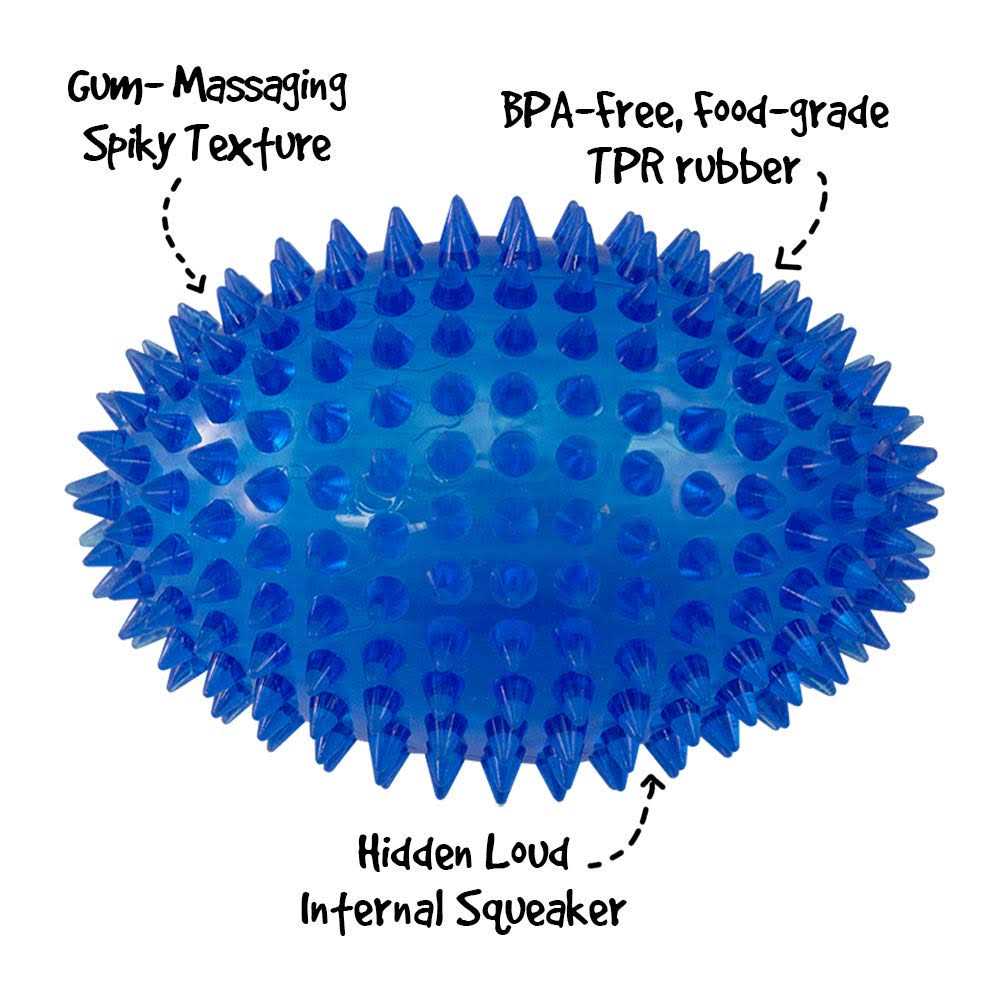 4.5” Spiky Squeaker Football Dog Toy I756