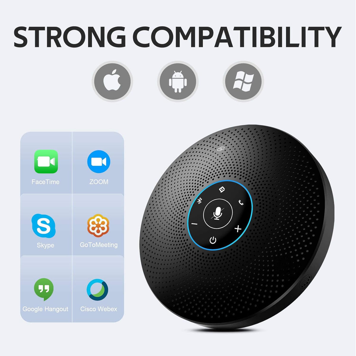 Bluetooth Speakerphone with 4 Directional Mics S7054