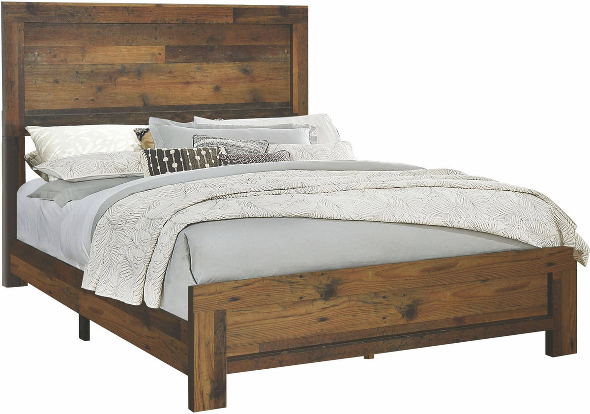 Rustic Pine Twin Panel Bed T475