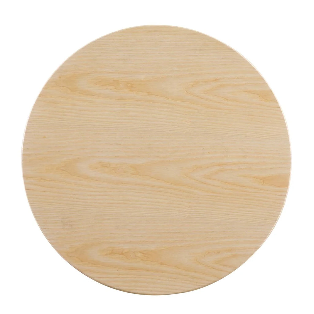 28" Round Wood & Metal Dining Table K926