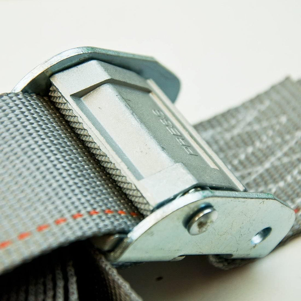 Logistic Strap for E Track, Cam Buckle - 16 Foot, 6 Pack - Gray P505