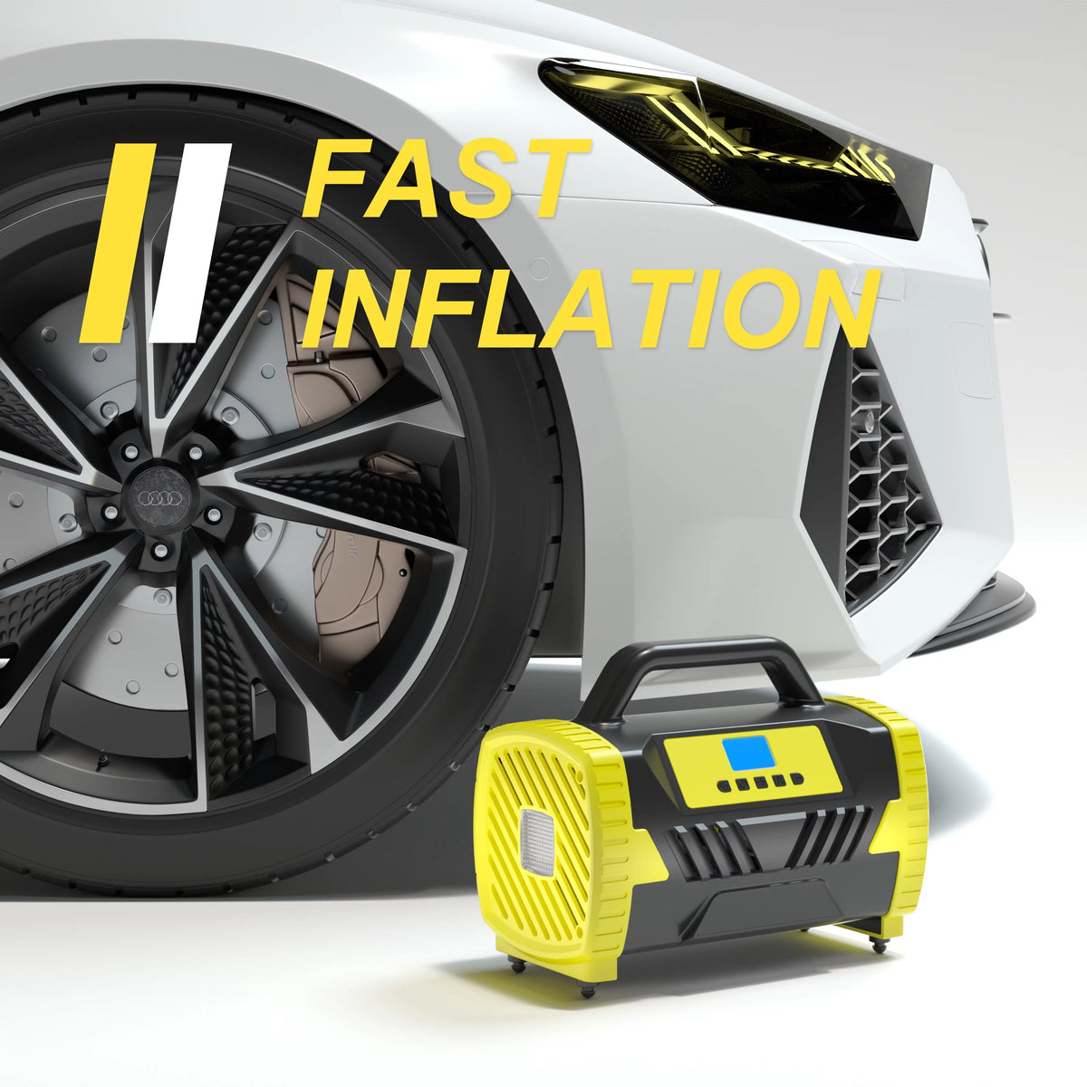 150Psi Portable Tire Inflator with Digital Pressure Gauge K3843