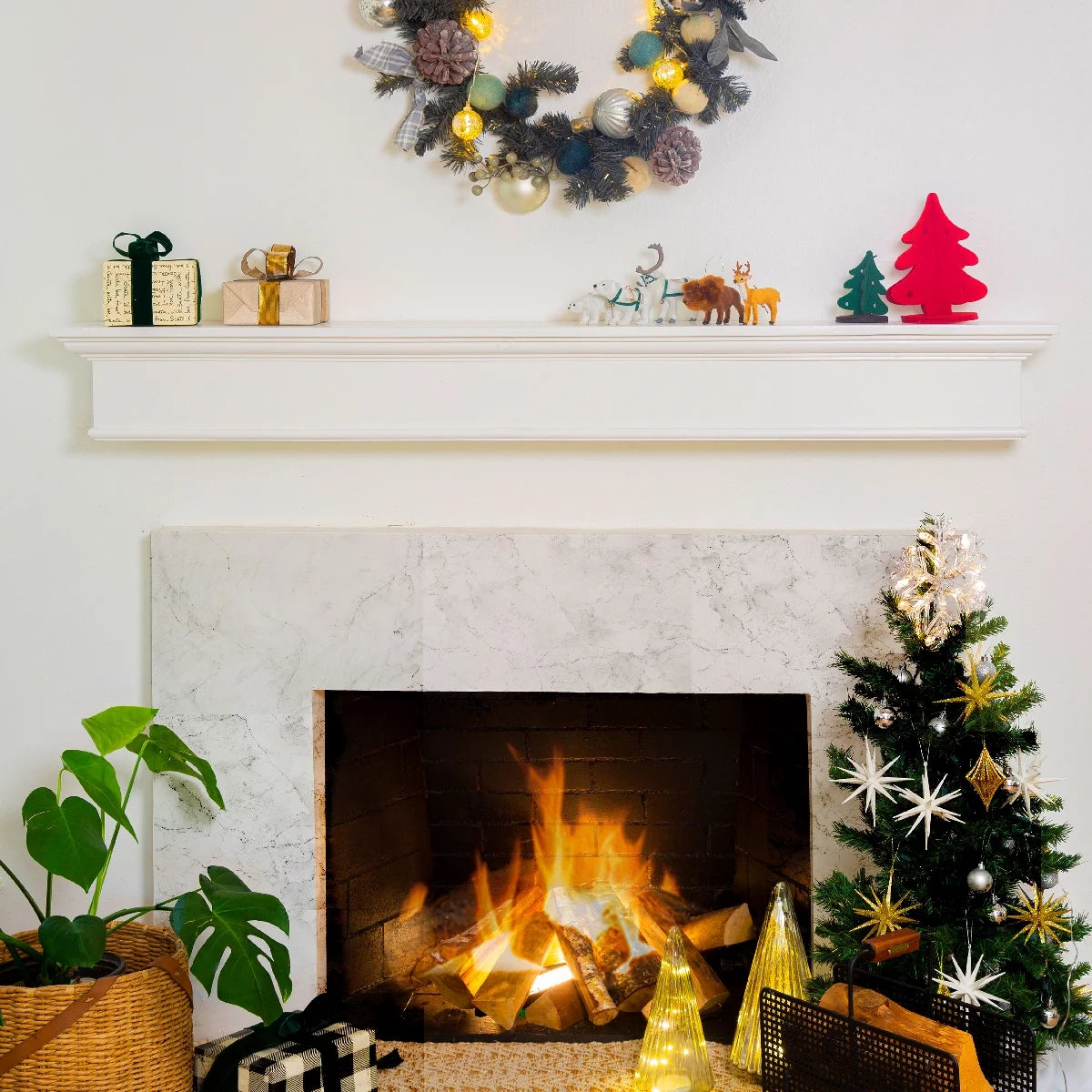 72" White Rectangle Fireplace Mantel Wall Shelf S746871