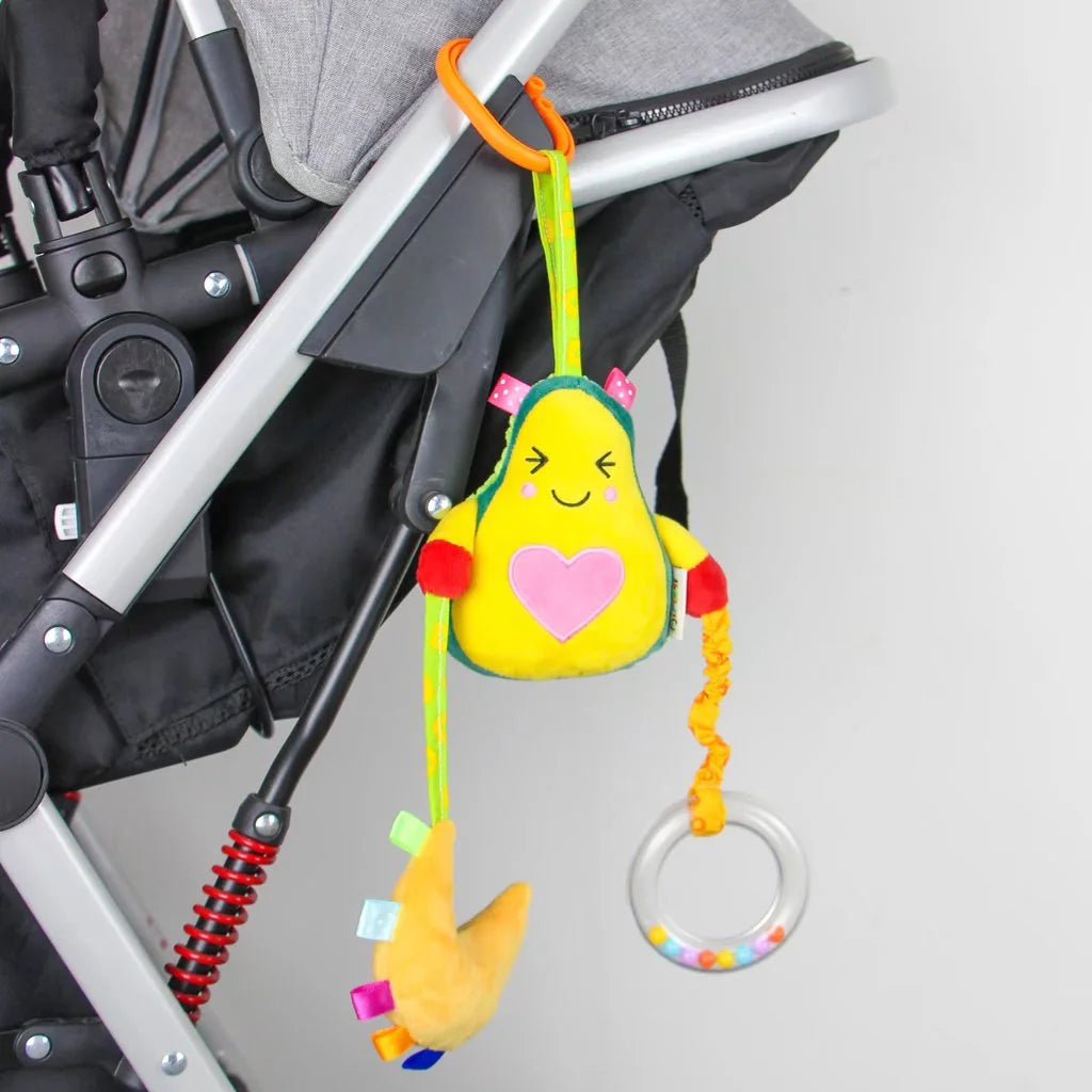 Avocado Baby Stroller Plush Toy Teething Rattle W210013