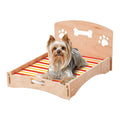 Wooden Bone & Paw Design Sofa Cat & Dog Bed with Removable Cover R595