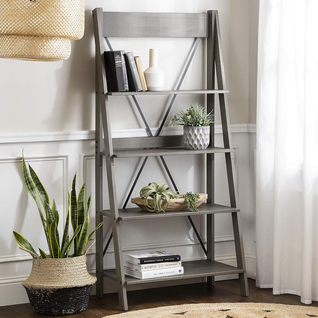 4 Shelves Brown Wood Bookcase B186