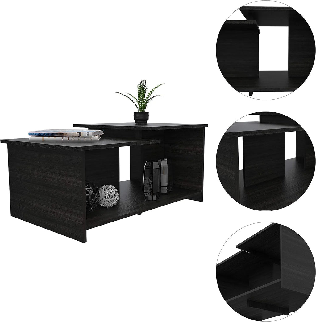Espresso Coffee Table with Open Storage Z86312