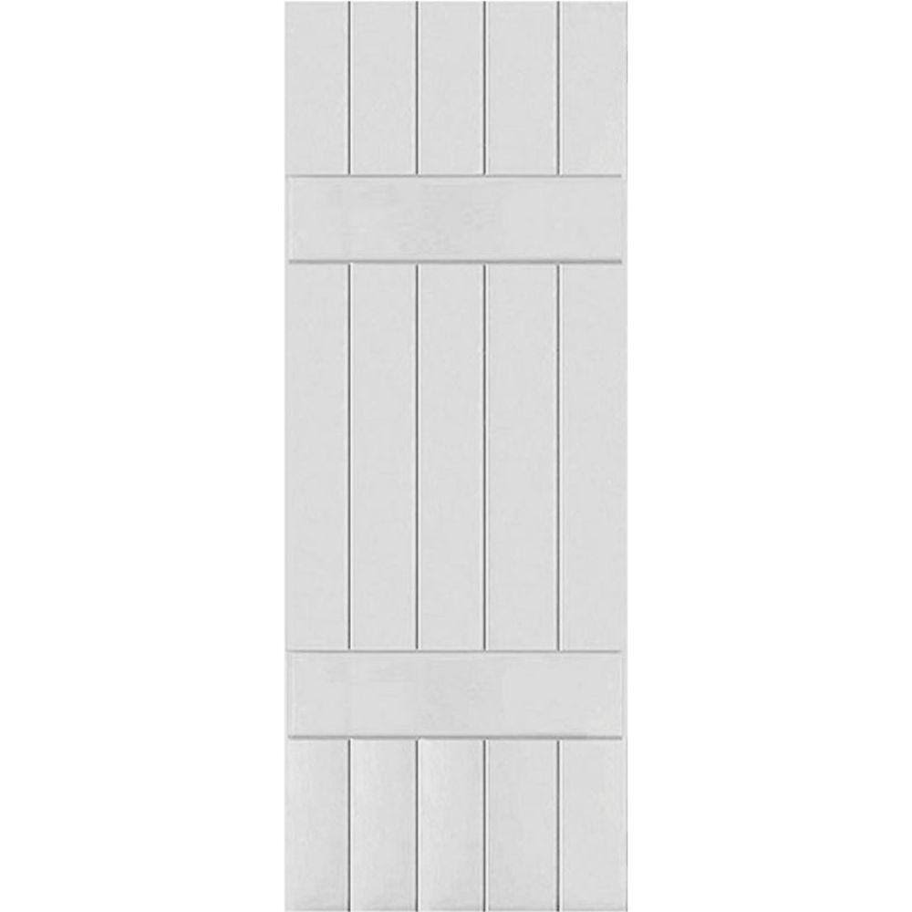 18 in. x 49 in. Primed Western Red Cedar Board and Batten Shutters Pair P628