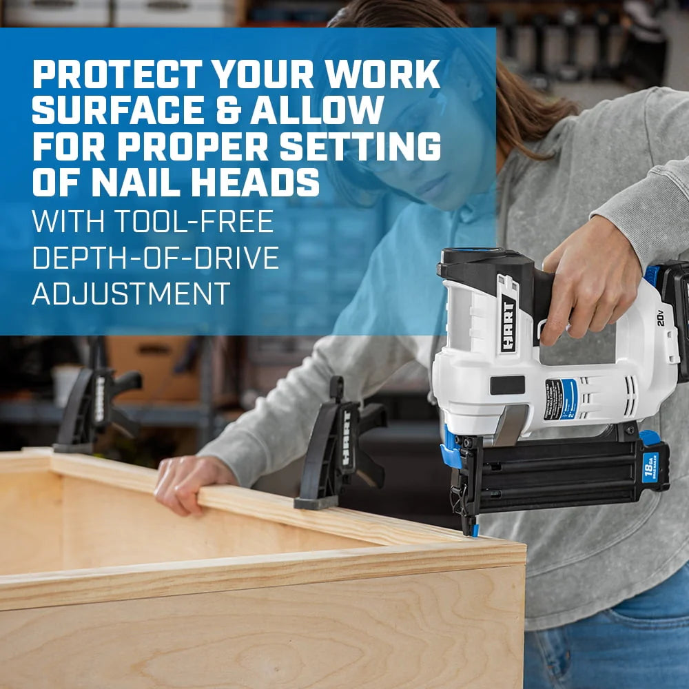 20-Volt 18-Gauge Battery-Powered Brad Nailer Kit T745