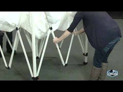 10 x 20 ft. White Frame Instant Pop Up Tent with Red Cover C524018