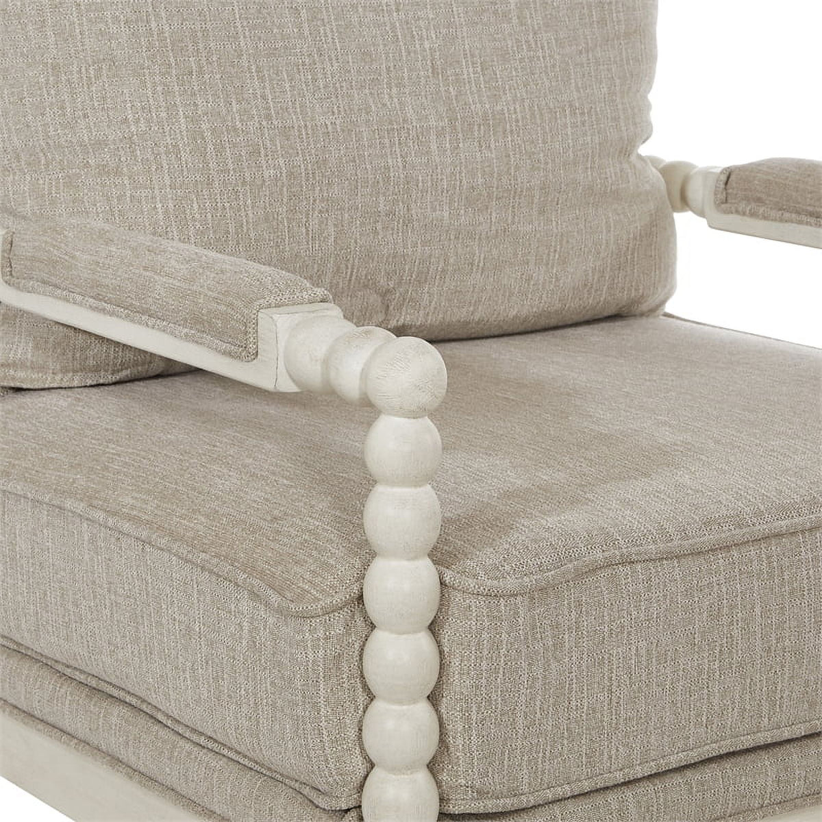 Linen White Fabric Chair K131