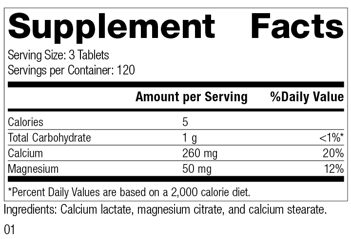 Calcium Lactate 360 Tablets U715