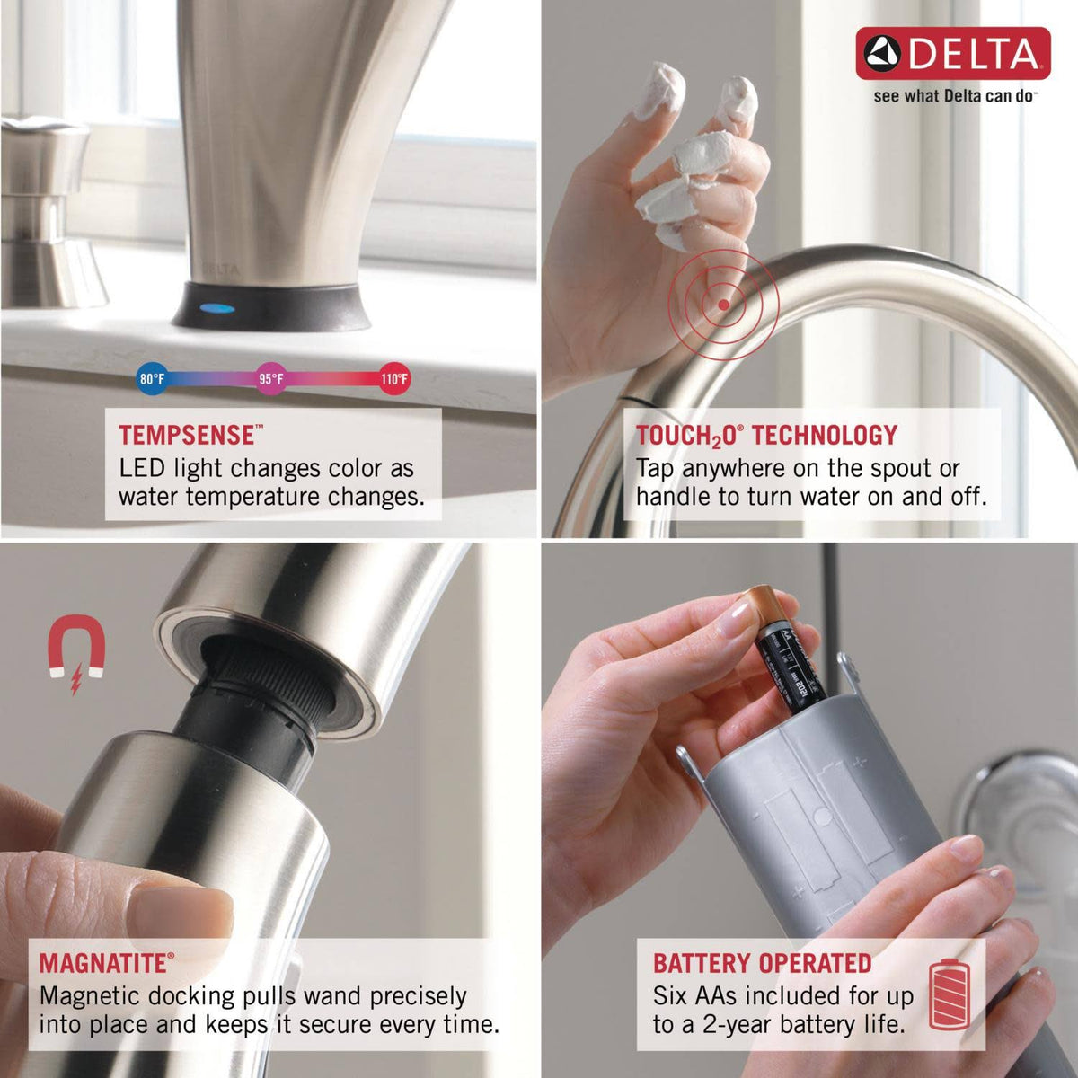 Arctic Stainless Pull-Out Spray Kitchen Faucet C531042