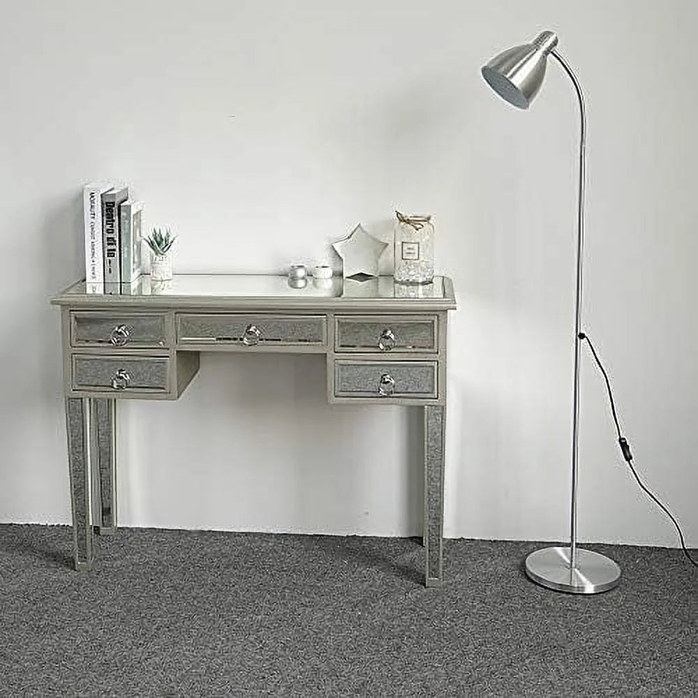 Mirrored Console Sofa Table with Silver Finish W99042