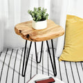 Live Edge Side Table with Hairpin Legs T50268
