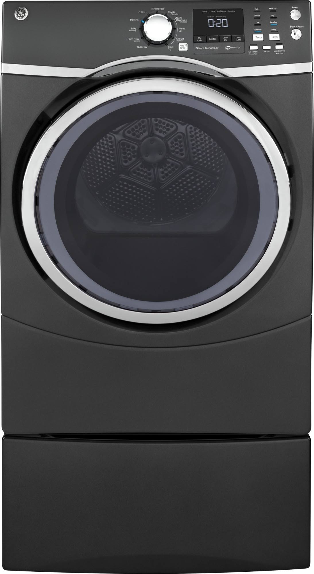 Gray Electric Dryer with Steam D5005