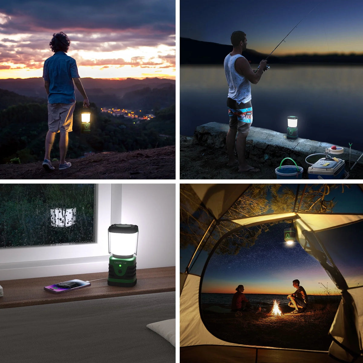 LED Camping Lantern Rechargeable 1000LM 4400mAh X11619