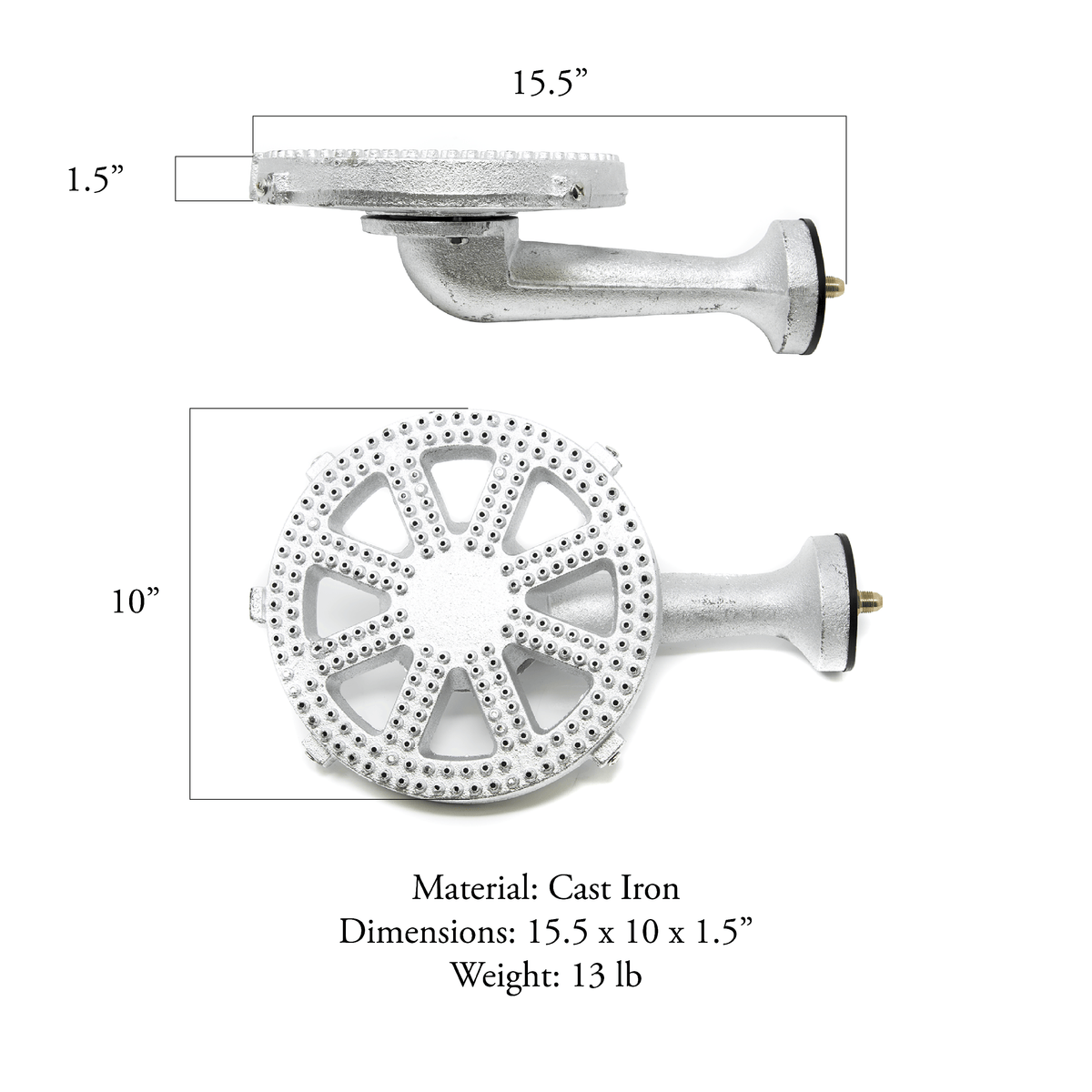 Cast-Iron Propane Burner Head E288790