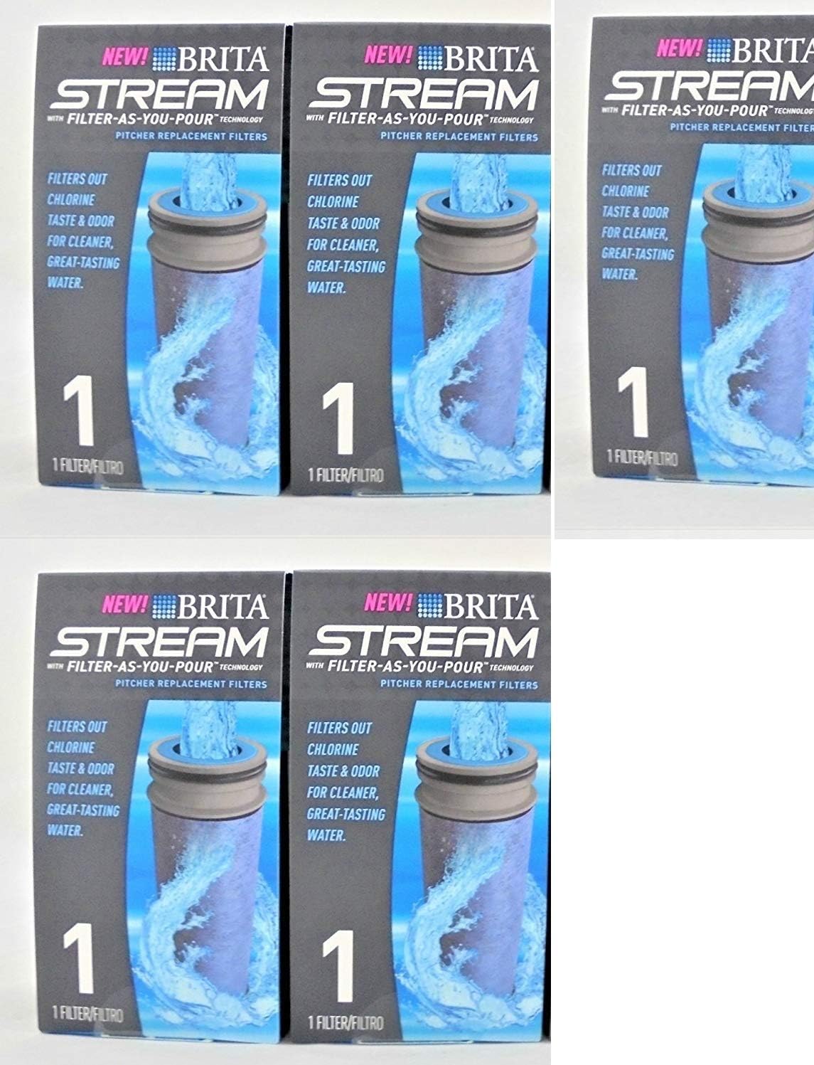 Carbon Blue Gray Replacement Filters Pack of 5 J375