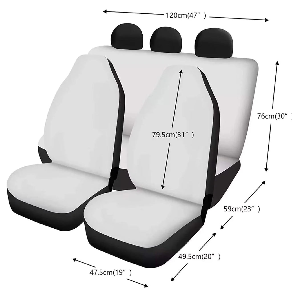 Aesthetic Flower Mushroom Car Seat Covers Full Set of 11 with Steering Wheel Cover A454157