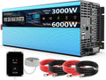 3000Watt 12V DC to AC 110V 120V Power Inverter with Remote Control 4 AC Outlets Dual USB Port L1689