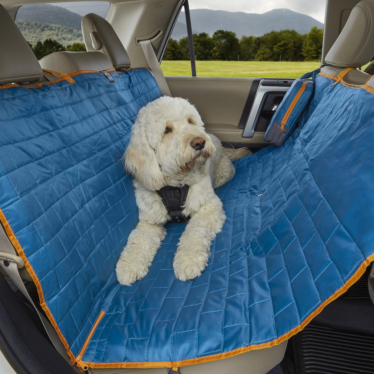 Khaki Heather Charcoal Grey Dog Car Hammock Seat Cover Pack of 2 I958497