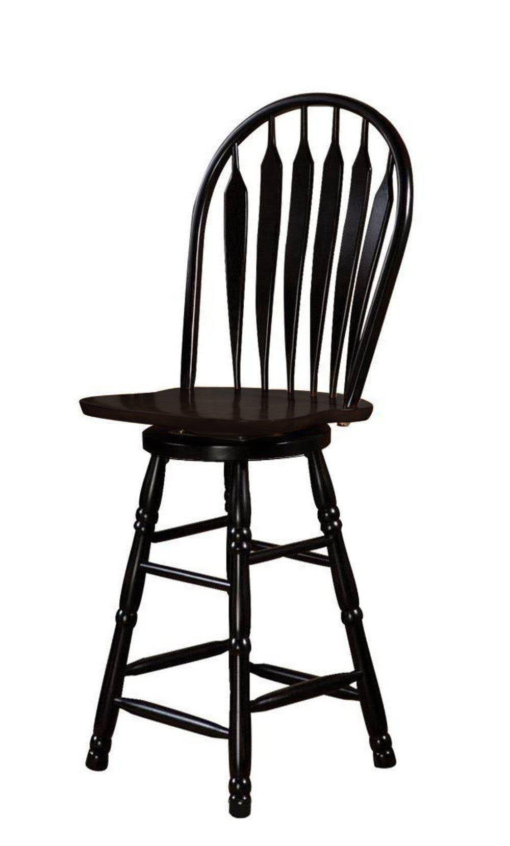 Antique Black Swivel Bar Stool T778