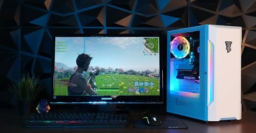 White Gaming PC Desktop Computer A49701