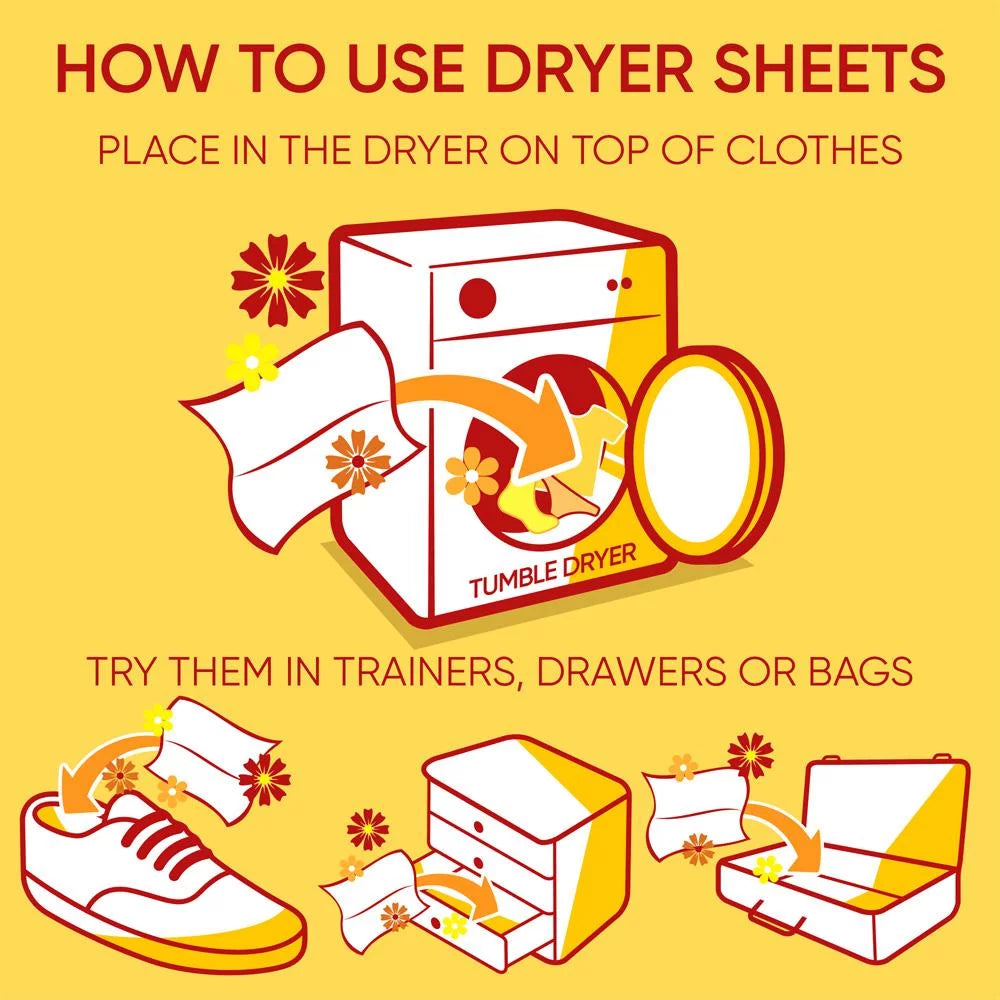 Tumble Dryer Sheets 34 Sheets Pack of 4 C974