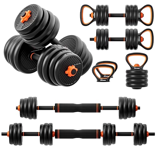 Adjustable 4 in 1 Weight Set, Dumbbell, Barbell, Kettlebell and Push-up Y719