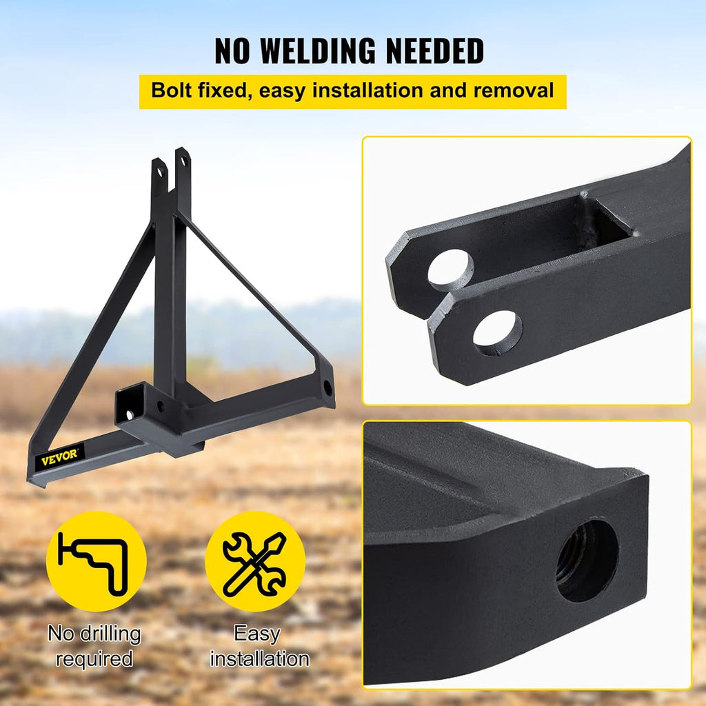 Black 2 Inch Trailer Hitch Receiver Hitch T26286