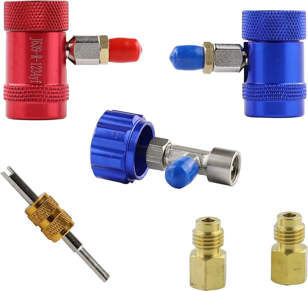 R1234YF A/C Adapter with Can Tap and Valve Core Remover Kit R889