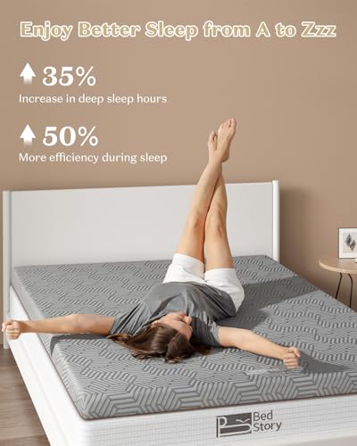 4 Inch Queen Gel Memory Foam Mattress Topper with Removable Cover F52733
