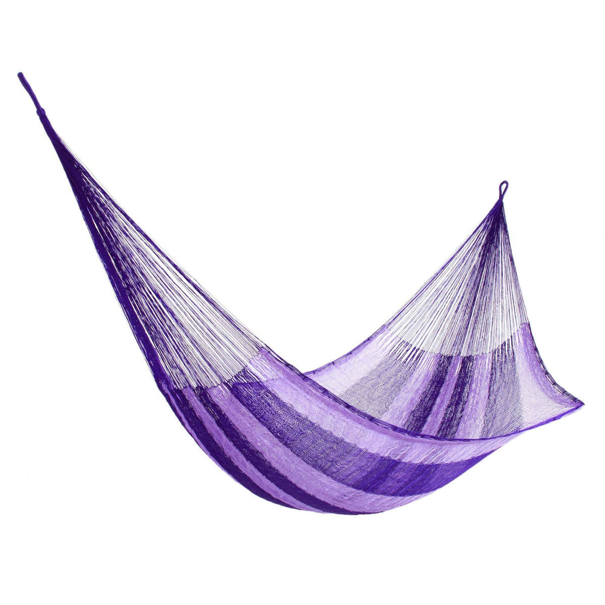 Purple Nylon Hand Woven Mayan Hammock I3554